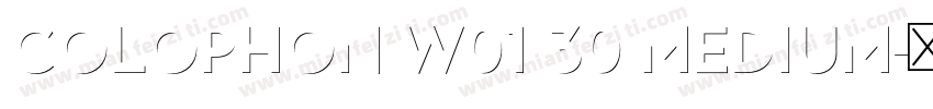 Colophon W01 30 Medium字体转换